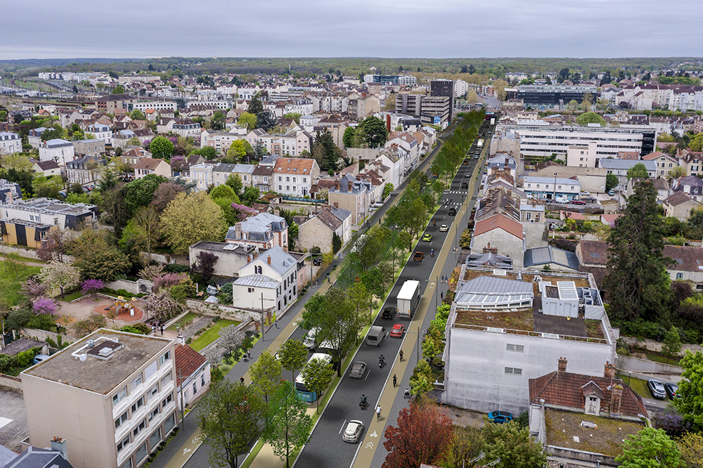Avenue Thiers (Nord > Sud) Melun | Visuel non contractuel